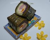 Hình bước làm 8 của món Bánh tét 3 màu