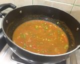 A picture of step 5 of Butter Rice in veggie minty gravy.