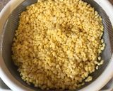 A picture of step 1 of Moong daal halwa.