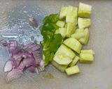 A picture of step 2 of Watermelon Gazpacho cold soup.