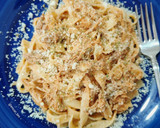 Foto del paso 7 de la receta: Tagliatelle con salsa cremosa de tomate y pulled pork
