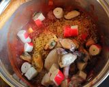 Szaftos tengergyümölcse-is bulgur recept fázis 2 fotója