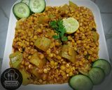 A picture of step 4 of Chanadal lauki masala.