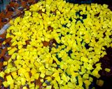 A picture of step 2 of Raw Mango jaggery pickle.