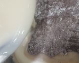 A picture of step 3 of Chocolate cake with chocolate ganache-no oven cake.