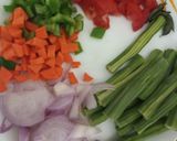 A picture of step 1 of Sambhar Sadam south indian sambhar rice.