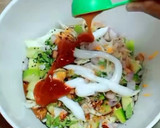 A picture of step 2 of Three colours cucumber 🥗salad...
