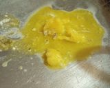 A picture of step 4 of Malai boti pizza with white sauce.