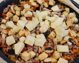 Foto del paso 6 de la receta: Salteado de carne picada, calabacín, champiñones y berenjena