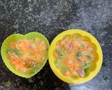 A picture of step 1 of Egg muffin peanut butter cookies and brown chana sprout salad.