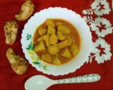 A picture of step 6 of Mukhi Kochu / Taro Root Curry.