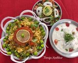 A picture of step 7 of Raw Green Chana biryani.