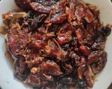 A picture of step 1 of Coconut Dates Dryfruit Burfi.