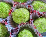 A picture of step 5 of Green coconut balls /laddu.