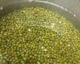 A picture of step 1 of Puran poli/green moong dal.