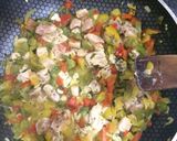 Foto del paso 3 de la receta Lasaña vegetal con pollo y crema de champiñones #por una diabetes con sabor *sin harinas