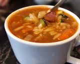 A picture of step 11 of Vegetable, Meat, and Orzo Soup with Zucchini and Country Sausage.