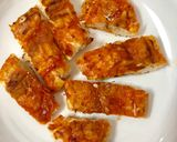 A picture of step 2 of Grilled Bread with Chili Salt.