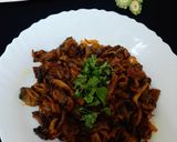 A picture of step 5 of Bitter gourd/karela stir-fry.