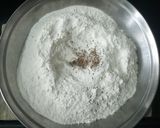 A picture of step 1 of Peri Peri Triangle Mathri.