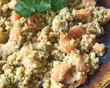 Une image de l'étape 3 de Risotto de Boulgour, lait de coco, carottes et crevettes.