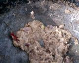 A picture of step 2 of Mushroom paneer masala.