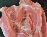 Kecskesajttal töltött pulykacomb recept fázis 1 fotója