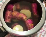 Foto do passo 2 de Como Fazer Bolinhos de Batata Doce com Recheio de Frango