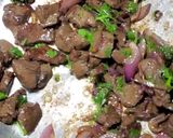 A picture of step 3 of Dry fry Maini.