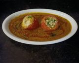 भरे भगारे टमाटर (Bhare Bhaghare Tamatar recipe in Hindi) रेसिपी चरण 10 फोटो