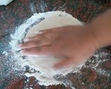 A picture of step 7 of Jollad Rotti (Badnekayi and chaulikai palle).