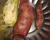 A picture of step 1 of Masala fry sweet potatoes.