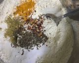 A picture of step 2 of Cheesy chilla Wrap.