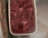 A picture of step 1 of Spinach nyama,.