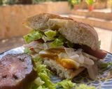 Foto del paso 5 de la receta: Bocadillo de Pavo con Huevo poché y Parmesano