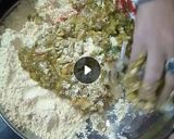 A picture of step 1 of Makka paratha with curd.