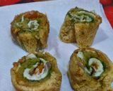 A picture of step 9 of PinWheel sandwich.
