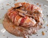 Foto del paso 11 de la receta Solomillos de pollo albardados en salsa de champiñones