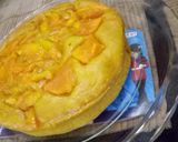 A picture of step 8 of Peach cobbler.