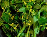 Hình bước làm 1 của món Cải ngồng xào tóp mỡ