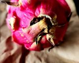 A picture of step 1 of Red Dragon Fruit Coconut Burfi.
