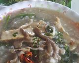 Hình bước làm 4 của món Cháo nấm tràm