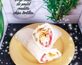 Une image de l'étape 2 de Wrap blanc de poulet crudités chips tortillas 😋.