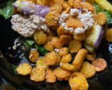 A picture of step 4 of Begun or Eggplant, Dal Suktoni for lunch in Thakurbari style.