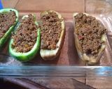 Foto del paso 5 de la receta: Berenjena y calabacín relleno de carne molida