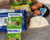 Foto langkah ke 1 dari resep Puding Kukus Matcha Tabur Kismis.