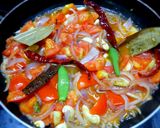 A picture of step 4 of Shahi paneer matar masala.