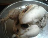 A picture of step 1 of Achari mircha murg.