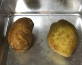 A picture of step 1 of Double Baked Potato-Egg Jackets.