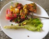A picture of step 4 of Grill chicken with vegetables and pineapple healthy daid plan.